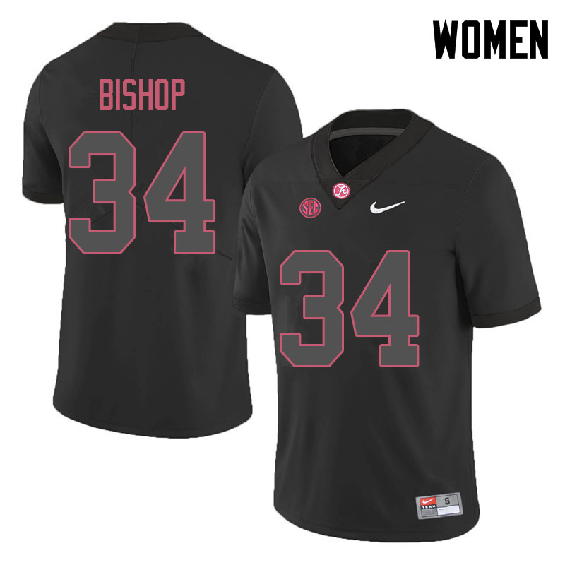 Alabama Crimson Tide Women's Brandon Bishop #34 Black NCAA Nike Authentic Stitched 2018 College Football Jersey KI16G14CX